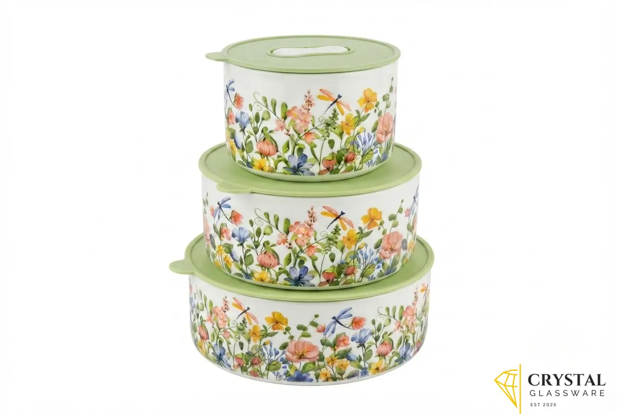 Grace Teaware brand floral ceramic storage bowls